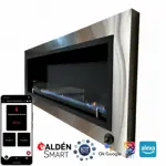 Chimenea moderna Calden Paris colgar 140 cm Acero Inoxidable con Termostato Smart