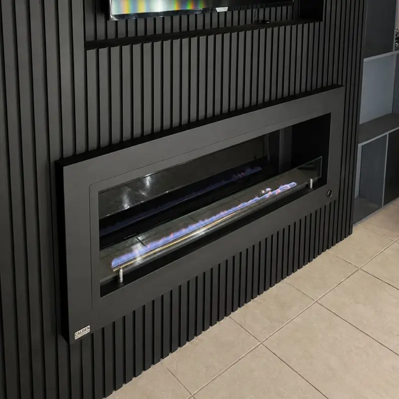 Chimenea moderna Calden Paris colgar 140 cm con Termostato Smart