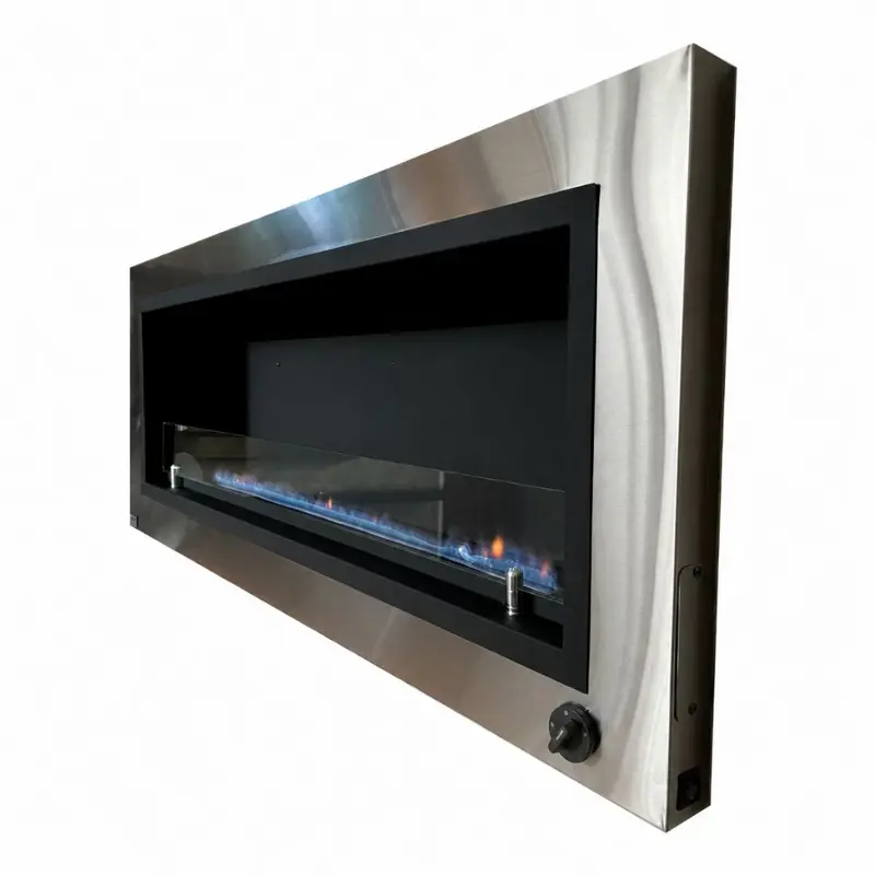 Chimenea moderna Calden Paris embutir 140 cm Acero Inoxidable