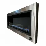 Chimenea moderna Calden Paris embutir 90 cm Acero Inoxidable
