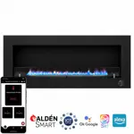 Chimenea moderna Calden Paris embutir 90 cm Acero Inoxidable con Termostato Smart