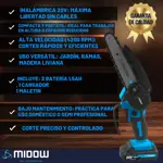 Mini Motosierra Inalambrica A Bateria Midow 4200 Rpm