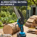 Mini Motosierra Inalambrica A Bateria Midow 4200 Rpm