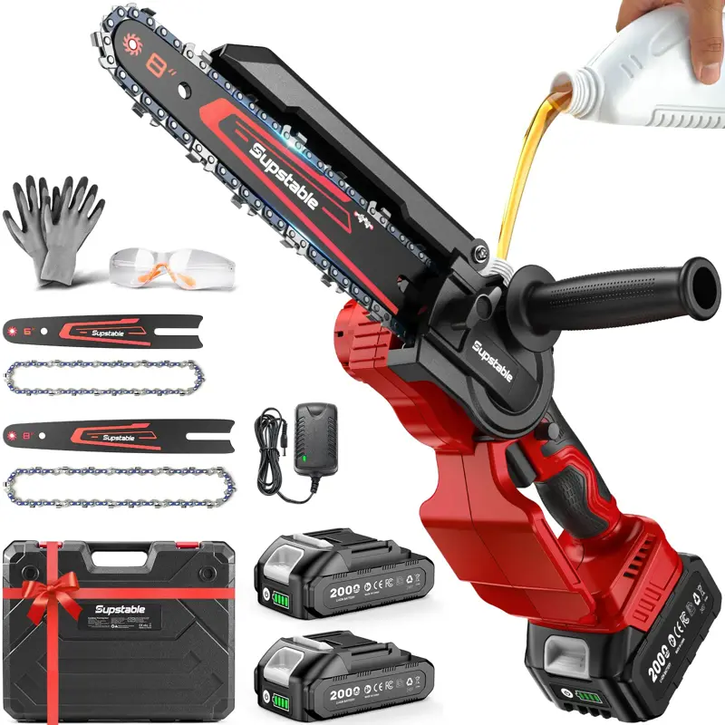 Mini Motosierra Inalámbrica Supstable 6 Pulgadas + 8