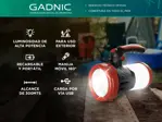 Reflector Led Gadnic Linterna Recargable