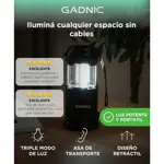 Linterna Retráctil de Camping Gadnic BT-PL4028 Luz Farol Impermeabilidad IP42