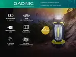 Luz de Camping Recargable Gadnic Forma Cambiable 8 Modos