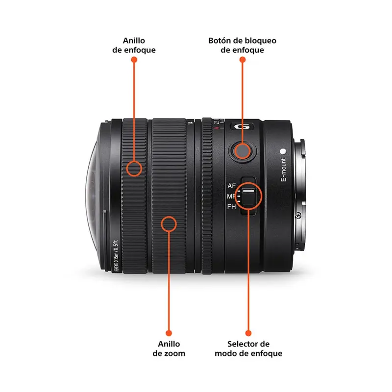 Lente Sony Ojo de Pez 8 14mm F3.5 Serie G Full Frame