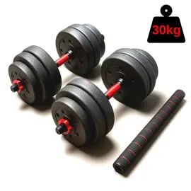 Set De Mancuernas Con Barra Adaptab...