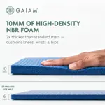 Esterilla Yoga Gaiam 10mm Matón Ejercicio Fitness Correa