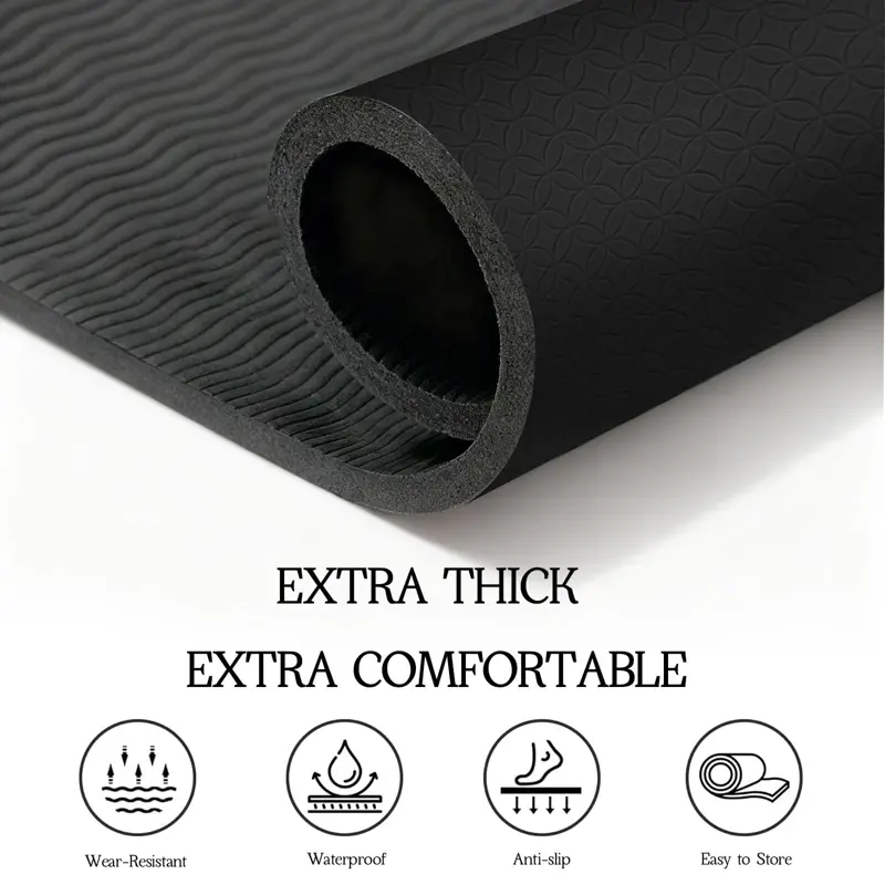 Esterilla Yoga VTORY 6x4x8mm Gruesa Ejercicios Hogar Pilates