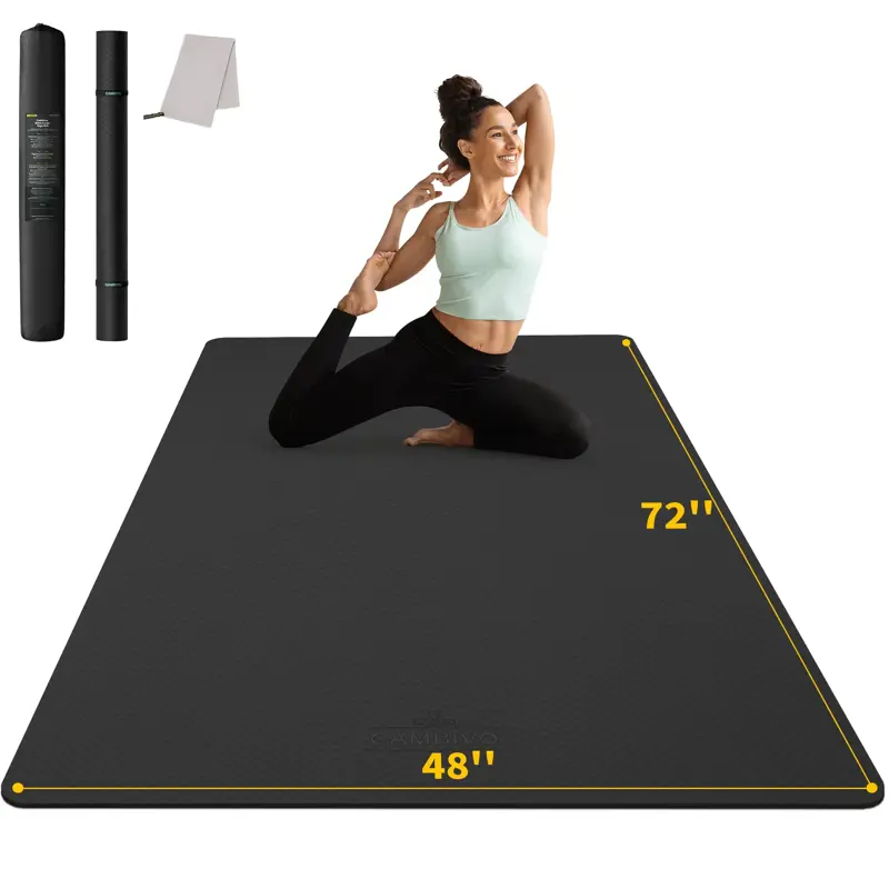 Esterilla Yoga CAMBIVO 72x48 Pulgadas TPE extra grande