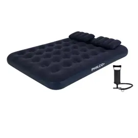 Colchón Inflable 2 Plazas + Inflador Color Azul Pil...