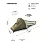 Carpa Camping Individual Southport By Gadnic Poliéster 210T PU 3000 Mm Con Varillas De Aluminio