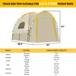 Carpa Camioneta Qualencey 5.5-6.3FT Camuflaje Toldo Sombra