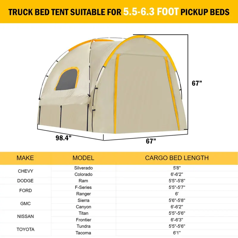 Carpa Camioneta Qualencey 5.5 6.3FT Camuflaje Toldo Sombra