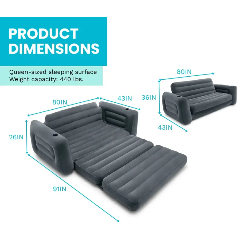Sofá Inflable Cama Queen Intex 66552EP Hinchable