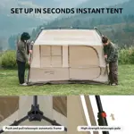 Carpa Instantánea Naturehike Village 4 Personas Marrón