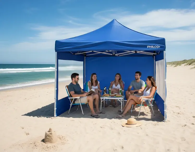 Gazebo Philco Autoarmable con Paredes 3x3 m Azul GAP3X3BW3A NS