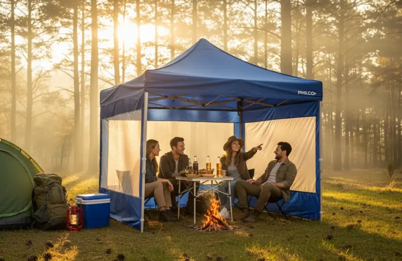 Gazebo Philco Autoarmable con Paredes 3x3 m Azul GAP3X3BW3A NS