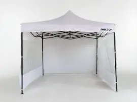 Gazebo  Blanco 3X3 Con Paredes Auto...