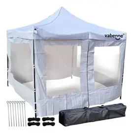 Gazebo  Blanco 3X3 Puerta Plegable ...