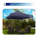 Gazebo 3x3 Autoarmable Waggs Reforzado con Proteccion UV Azul