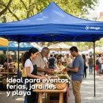 Gazebo 3x3 Autoarmable Waggs Reforzado con Proteccion UV Rojo