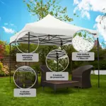 Gazebo 3x3 Autoarmable Waggs Reforzado con Proteccion UV Rojo