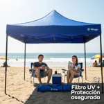 Gazebo 3x3 Autoarmable Waggs Reforzado con Proteccion UV Rojo