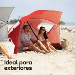 Sombrilla Carpa Reforzada Waggs Azul Playa Aluminizada 2.70 Mts