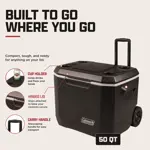 Enfriador Coleman Xtreme con Ruedas 50 Quarts Negro