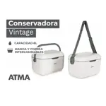 conservadora lonchera atma vintage 6 lts blanco