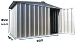 Armario Depósito Galpón de jardín Casi 3x2x2 Galva  