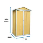 Armario Deposito  Galpon de jardin  1x.58x2 arena  Piso + estante Don Acero calibre 28