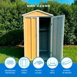 Armario Deposito  Galpon de jardin  1x.58x2 arena  Piso + estante Don Acero calibre 28