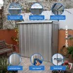 Depósito Armario Caseta Cobertizo de jardín 1x2 Techo 1 agua