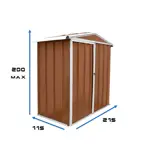 Armario Deposito Galpon de jardin 2x1x2 Calibre 28 Pardo