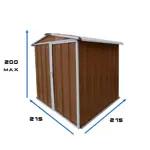 Armario Deposito Galpon de jardin 2x2x2 Calibre 28 Pardo