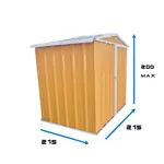Armario Deposito Galpon de jardin 2x2x2 Calibre 28 Arena