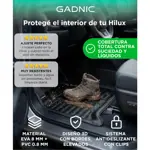 Alfombras 3D Para Toyota Hilux 2016 En Adelante EVA 8 mm PVC 0.8 mm Juego Completo 3 Piezas