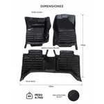 Alfombras 3D Para Toyota Hilux 2016 En Adelante EVA 8 mm PVC 0.8 mm Juego Completo 3 Piezas