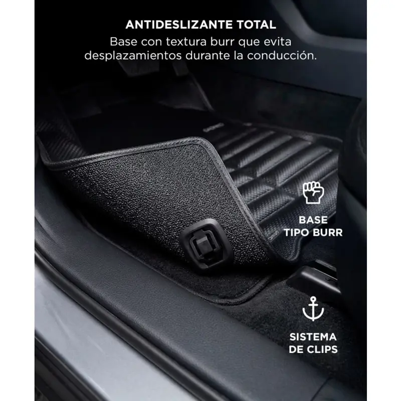 Alfombras 3D Para Toyota Hilux 2016 En Adelante EVA 8 mm PVC 0.8 mm Juego Completo 3 Piezas