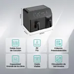 Freidora de Aire 2 Compartimentos Negra Hisense H09AFBK2S5