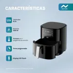 Freidora De Aire Air Fryer Nictom 1500w 6 Litros Tactil Negro
