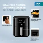 Freidora De Aire Air Fryer Nictom 1500w 6 Litros Tactil Negro