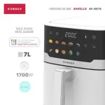 Freidora de Aire Digital Ranser RAVELLO AF-8675W 7 Litros 1700W Blanco
