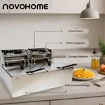 Freidora Eléctrica de Aceite Doble Canasto 20 Lts Novohome 