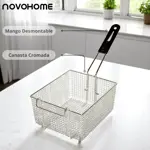 Freidora Eléctrica de Aceite 6L Novohome 2500 W Acero Inox.