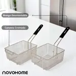 Freidora Eléctrica de Aceite Doble Canasto 12 Lts Novohome 